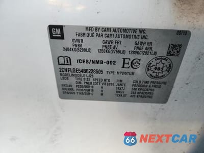 Zdjęcie 13 z 13 samochodu: 2011 CHEVROLET EQUINOX LTZ VIN:2CNFLGE54B6228605 - miniatura