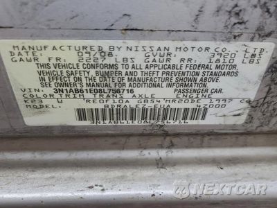 Zdjęcie 12 z 12 samochodu: 2008 NISSAN SENTRA 2.0 VIN:3N1AB61E08L756716 - miniatura