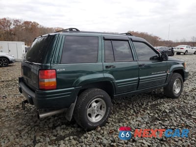 Trzecie zdjęcie samochodu z tyłu: 1998 JEEP GRAND CHEROKEE LAREDO VIN:1J4GZ48Y7WC276165 - miniatura