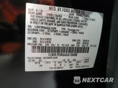 Zdjęcie 13 z 13 samochodu: 2010 LINCOLN MKZ VIN:1LNHL9DR6AG610688 - miniatura
