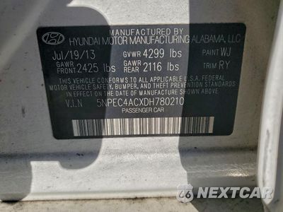 Zdjęcie 12 z 12 samochodu: 2013 HYUNDAI SONATA SE VIN:5NPEC4ACXDH780210 - miniatura