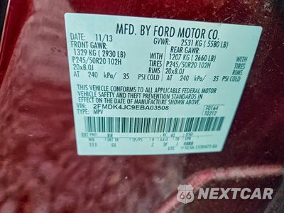 Zdjęcie 25 z 26 samochodu: 2014 FORD EDGE SEL VIN:2FMDK4JC9EBA03508 - miniatura