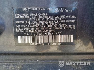Zdjęcie 13 z 13 samochodu: 2012 SUBARU FORESTER LIMITED VIN:JF2SHAECXCH436372 - miniatura
