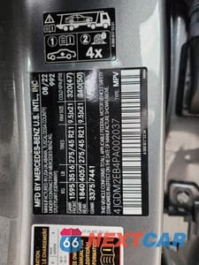 Zdjęcie 13 z 13 samochodu: 2023 MERCEDES-BENZ EQS SUV 450 4MATIC VIN:4JGDM2EB4PA002037 - miniatura