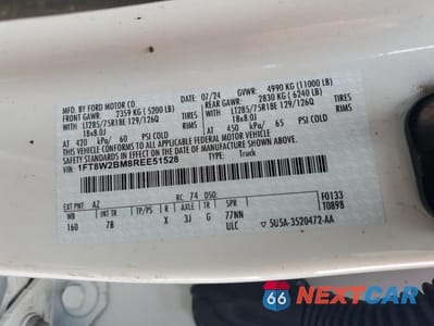 Zdjęcie 12 z 12 samochodu: 2024 FORD F250 SUPER DUTY VIN:1FT8W2BM8REE51528 - miniatura
