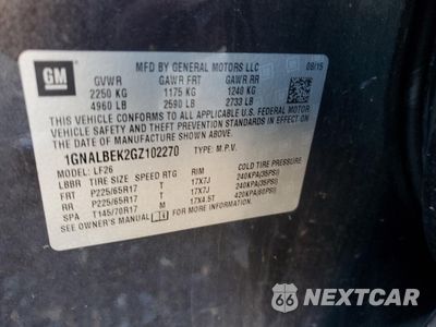 Zdjęcie 13 z 13 samochodu: 2016 CHEVROLET EQUINOX LS VIN:1GNALBEK2GZ102270 - miniatura