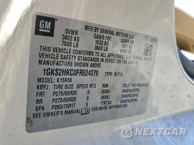 Zdjęcie 13 z 13 samochodu: 2015 GMC YUKON XL K1500 SLT VIN:1GKS2HKC0FR624379 - miniatura