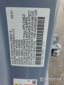Zdjęcie 12 z 12 samochodu: 2021 HONDA ACCORD SPORT SE VIN:1HGCV1F48MA077635 - miniatura