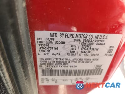 Zdjęcie 12 z 14 samochodu: 2000 FORD F250 SUPER DUTY VIN:1FTNX21FXYEA18620 - miniatura