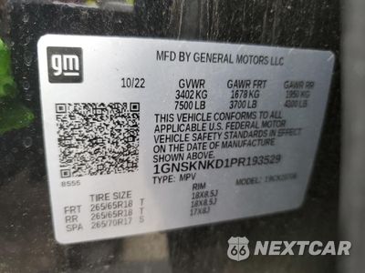 Zdjęcie 13 z 16 samochodu: 2023 CHEVROLET TAHOE K1500 LT VIN:1GNSKNKD1PR193529 - miniatura
