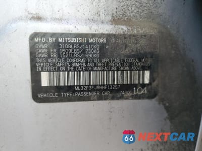 Zdjęcie 12 z 12 samochodu: 2017 MITSUBISHI MIRAGE G4 ES VIN:ML32F3FJ9HHF13257 - miniatura