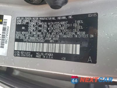 Zdjęcie 14 z 14 samochodu: 2005 TOYOTA SIENNA XLE VIN:5TDZA22CX5S305467 - miniatura