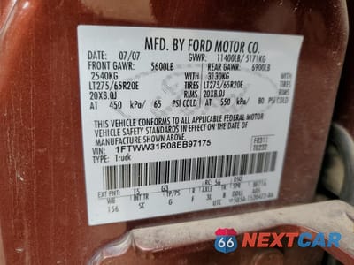Zdjęcie 12 z 14 samochodu: 2008 FORD F350 SRW SUPER DUTY VIN:1FTWW31R08EB97175 - miniatura