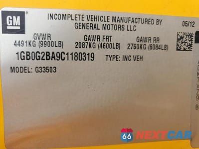 Zdjęcie 10 z 10 samochodu: 2012 CHEVROLET EXPRESS G33503 SCHOOL BUS VIN:1GB0G2BA9C1180319 - miniatura