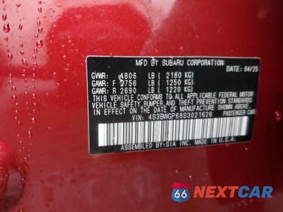 Zdjęcie 12 z 12 samochodu: 2025 SUBARU LEGACY TOURING XT VIN:4S3BWGP68S3021626 - miniatura