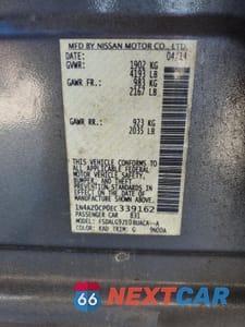 Zdjęcie 13 z 13 samochodu: 2014 NISSAN LEAF S VIN:1N4AZ0CP0EC339162 - miniatura
