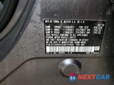 Zdjęcie 13 z 13 samochodu: 2016 HONDA HR-V EXL VIN:3CZRU6H78GM754068 - miniatura