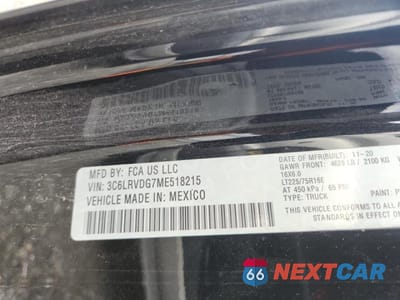 Zdjęcie 13 z 13 samochodu: 2021 RAM PROMASTER DELIVERY VAN VIN:3C6LRVDG7ME518215 - miniatura