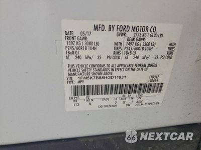 Zdjęcie 14 z 14 samochodu: 2017 FORD EXPLORER VIN:1FM5K7B88HGD11931 - miniatura