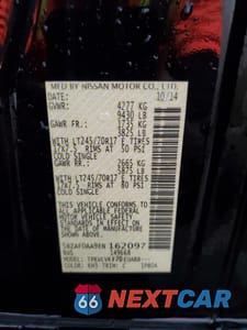 Zdjęcie 13 z 15 samochodu: 2014 NISSAN NV 3500 S VIN:5BZAF0AA9EN162097 - miniatura