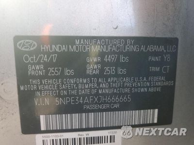 Zdjęcie 12 z 13 samochodu: 2018 HYUNDAI SONATA SPORT VIN:5NPE34AFXJH666665 - miniatura
