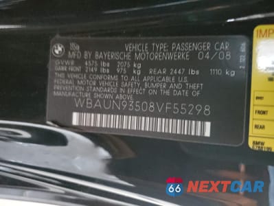 Zdjęcie 12 z 12 samochodu: 2008 BMW 135 I VIN:WBAUN93508VF55298 - miniatura
