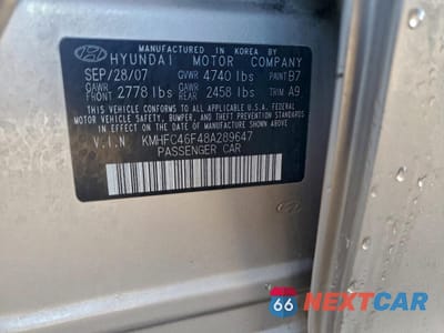Zdjęcie 12 z 13 samochodu: 2008 HYUNDAI AZERA SE VIN:KMHFC46F48A289647 - miniatura