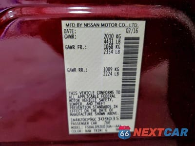 Zdjęcie 12 z 14 samochodu: 2016 NISSAN LEAF SV VIN:1N4BZ0CP9GC309035 - miniatura