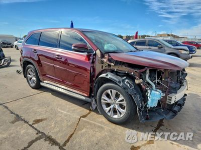 Czwarte zdjęcie samochodu z boku: 2016 TOYOTA HIGHLANDER LE VIN:5TDZKRFH6GS123618 - miniatura