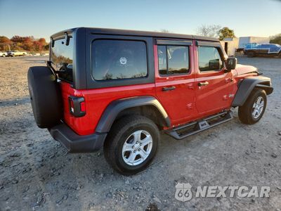 Trzecie zdjęcie samochodu z tyłu: 2021 JEEP WRANGLER UNLIMITED SPORT VIN:1C4HJXDN6MW534606 - miniatura