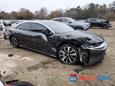 Czwarte zdjęcie samochodu z boku: 2023 LUCID MOTORS AIR GRAND TOURING VIN:50EA1GBAXPA003231 - miniatura