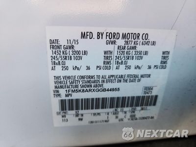 Zdjęcie 12 z 12 samochodu: 2016 FORD EXPLORER POLICE INTERCEPTOR VIN:1FM5K8ARXGGB44955 - miniatura