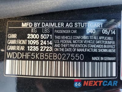 Zdjęcie 13 z 13 samochodu: 2014 MERCEDES-BENZ E 350 VIN:WDDHF5KB5EB027550 - miniatura