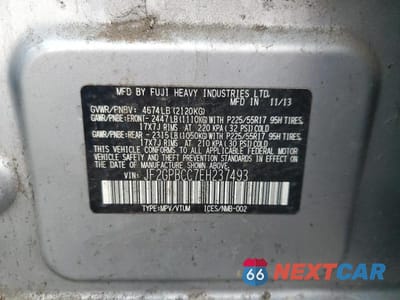 Zdjęcie 14 z 14 samochodu: 2014 SUBARU XV CROSSTREK VIN:JF2GPBCC7EH237493 - miniatura