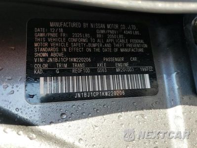Zdjęcie 13 z 13 samochodu: 2019 NISSAN ROGUE SPORT S VIN:JN1BJ1CP1KW220206 - miniatura