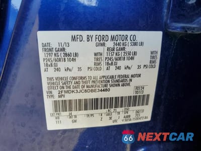 Zdjęcie 13 z 13 samochodu: 2013 FORD EDGE SEL VIN:2FMDK3JC8DBE34480 - miniatura