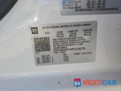 Zdjęcie 13 z 13 samochodu: 2024 CHEVROLET SILVERADO K1500 VIN:2GCUDAED0R1216276 - miniatura