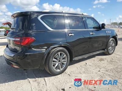 Trzecie zdjęcie samochodu z tyłu: 2022 INFINITI QX80 LUXE VIN:JN8AZ2AFXN9741479 - miniatura