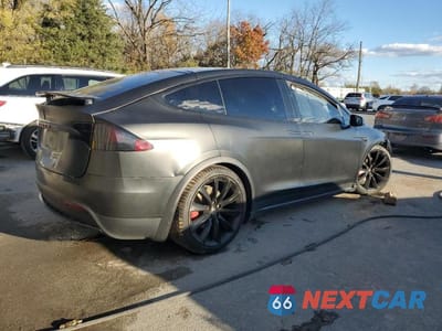 Trzecie zdjęcie samochodu z tyłu: 2020 TESLA MODEL X VIN:5YJXCBE46LF283992 - miniatura