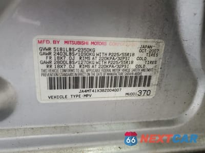 Zdjęcie 13 z 13 samochodu: 2008 MITSUBISHI OUTLANDER XLS VIN:JA4MT41X38Z004007 - miniatura