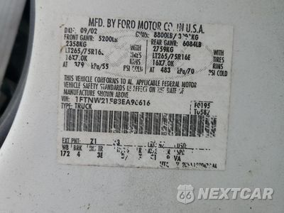 Zdjęcie 12 z 12 samochodu: 2003 FORD F250 SUPER DUTY VIN:1FTNW21F83EA96616 - miniatura