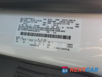 Zdjęcie 13 z 13 samochodu: 2024 FORD TRANSIT 150 DELIVERY VAN VIN:1FTYE1Y82RKA59573 - miniatura