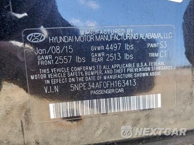 Zdjęcie 13 z 13 samochodu: 2015 HYUNDAI SONATA SPORT VIN:5NPE34AF0FH163413 - miniatura