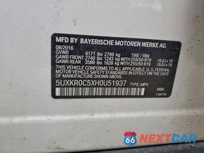 Zdjęcie 13 z 13 samochodu: 2017 BMW X5 XDRIVE35I VIN:5UXKR0C5XH0U51937 - miniatura