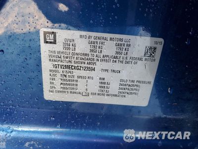 Zdjęcie 12 z 14 samochodu: 2016 GMC SIERRA K1500 SLE VIN:1GTV2MECXGZ123594 - miniatura