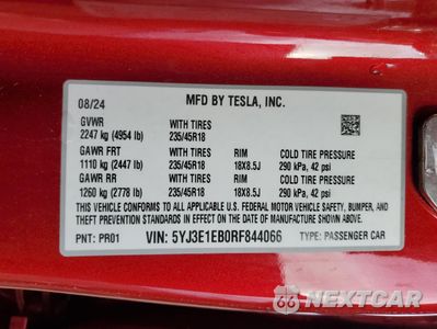 Zdjęcie 12 z 14 samochodu: 2024 TESLA MODEL 3 VIN:5YJ3E1EB0RF844066 - miniatura