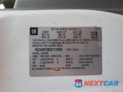 Zdjęcie 12 z 12 samochodu: 2012 CHEVROLET EXPRESS UTILITY / SERVICE VAN VIN:1GCWGFCB9C1116835 - miniatura