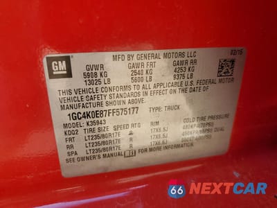 Zdjęcie 12 z 13 samochodu: 2015 CHEVROLET SILVERADO K3500 LTZ VIN:1GC4K0E87FF575177 - miniatura