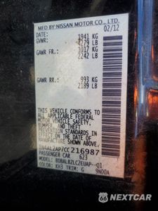 Zdjęcie 13 z 13 samochodu: 2012 NISSAN ALTIMA BASE VIN:1N4AL2AP7CC216987 - miniatura