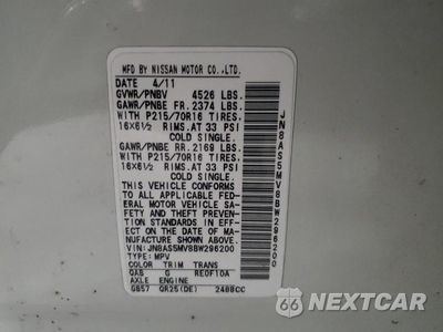 Zdjęcie 14 z 14 samochodu: 2011 NISSAN ROGUE S VIN:JN8AS5MV8BW296200 - miniatura